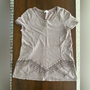 Anthropologie Eri + Ali Embellished Lavender Top